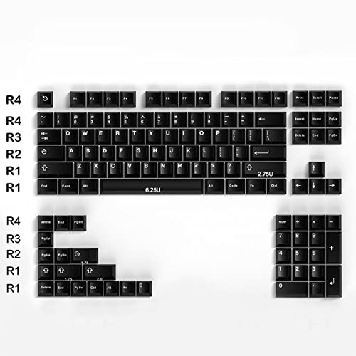 mintcaps Black WOB Keycaps Doubleshot Cherry Profile 121 Keys Custom Minimalist Keycaps Set for 60% 65% 70% 75% 100% Cherry MX Gateron Kailh Switches Mechanical Keyboards - Image 2