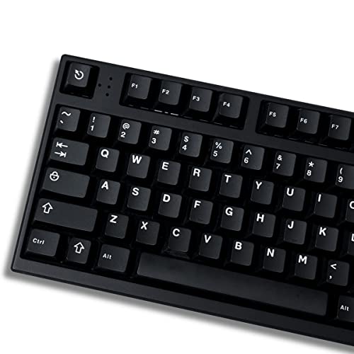 mintcaps Black WOB Keycaps Doubleshot Cherry Profile 121 Keys Custom Minimalist Keycaps Set for 60% 65% 70% 75% 100% Cherry MX Gateron Kailh Switches Mechanical Keyboards - Image 1