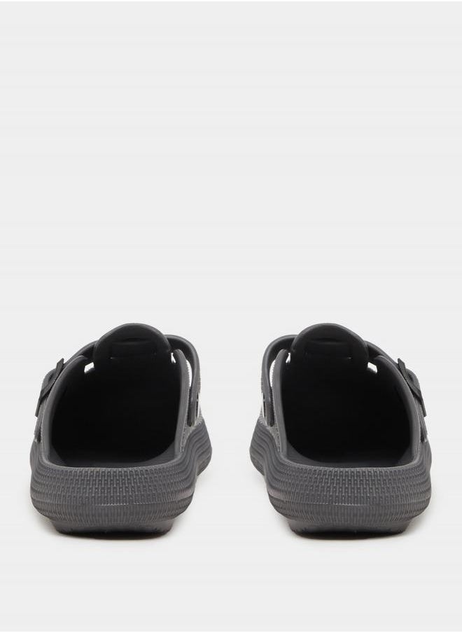 Styli - Textured Buckle Embellished Slip On Sandals - Image 1