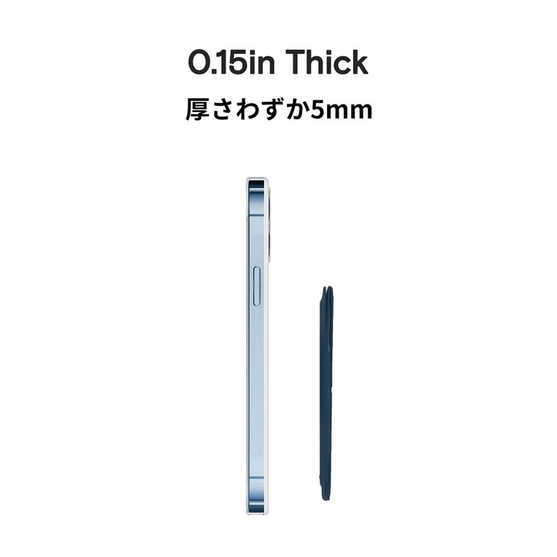 MOFT محفظة MOFT MagSafe لهواتف iPhone 15/14/13/12، حامل بطاقات مغناطيسي قوي يناسب 2 بطاقات و3 زوايا عرض ومصنوع من جلد نباتي مقاوم للبقع، أزرق أكسفورد - Image 5