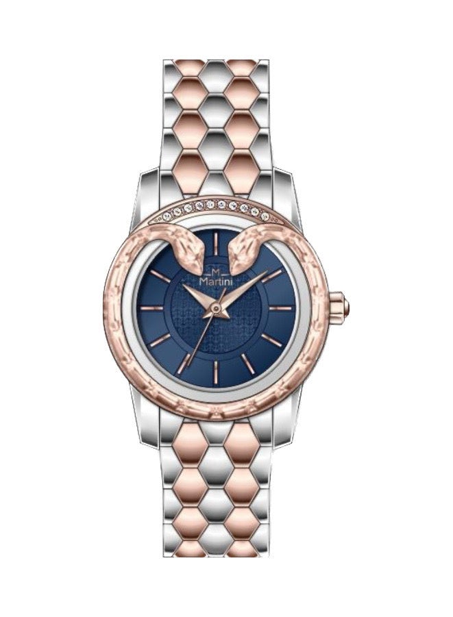 MARTINI Round Snake Blue Dial Analog Watch - Image 1