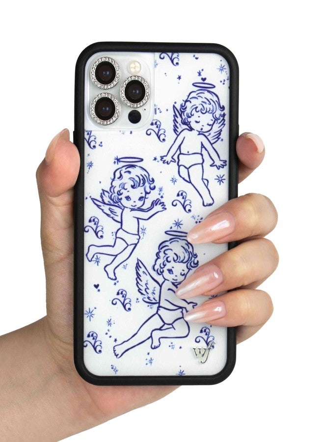 Wildflower Cases - Cherubs, Compatible with Apple iPhone 16 | Baby Angel Blue White Coquette Y2K Popular Aesthetic Cute Trendy - Protective Black Bumper, 4ft Drop Certified, Women Owned Small Business - Image 4