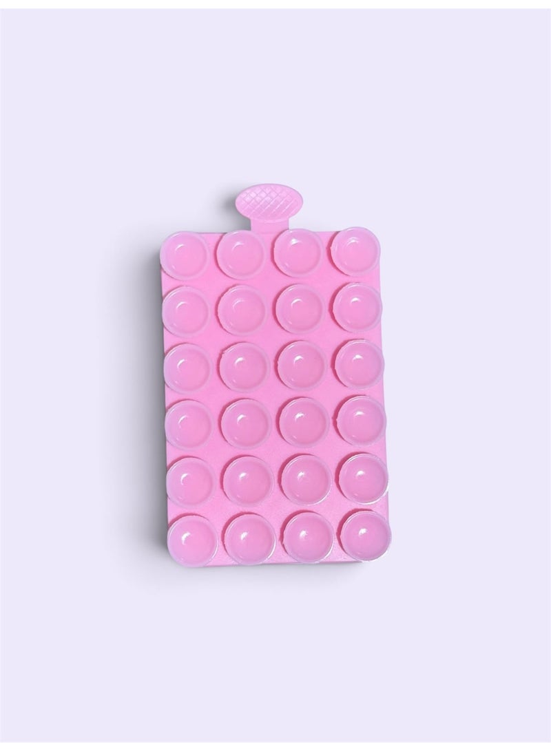 Silicone Phone Holder with Strong Double-Sided Adhesive Base, Attaches to Phone Case, Hands-Free for Selfies and Videos, Non-Slip - Pink - Image 1