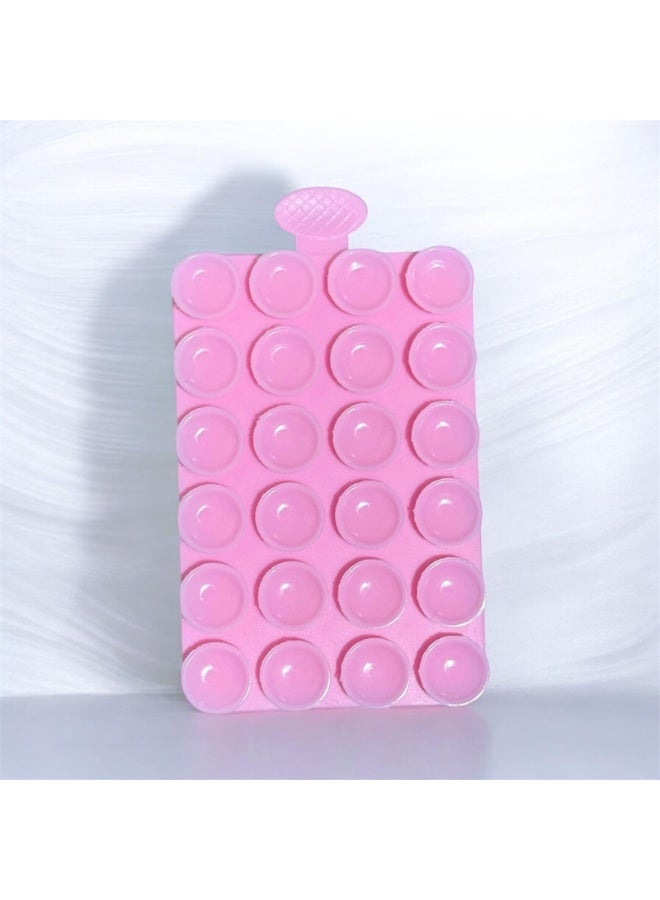 Silicone Phone Holder with Strong Double-Sided Adhesive Base, Attaches to Phone Case, Hands-Free for Selfies and Videos, Non-Slip - Pink - Image 2