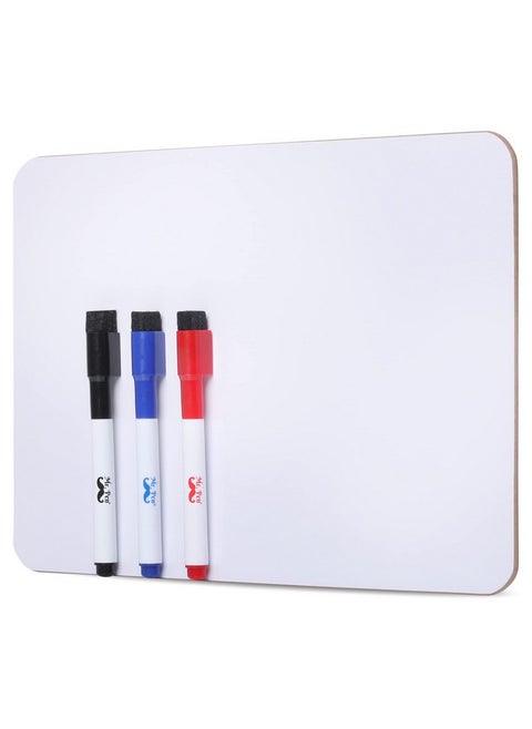 Dry Erase Lapboard 11.75 X 8.9 Double Sided With 3 Dry Erase Markers Small Dry Erase Board Mini Dry Erase Board Dry Erase Board For Kids Dry Erase Lap Board White Boards Lapboard