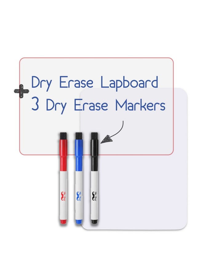 Dry Erase Lapboard 11.75 X 8.9 Double Sided With 3 Dry Erase Markers Small Dry Erase Board Mini Dry Erase Board Dry Erase Board For Kids Dry Erase Lap Board White Boards Lapboard