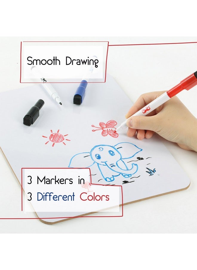 Dry Erase Lapboard 11.75 X 8.9 Double Sided With 3 Dry Erase Markers Small Dry Erase Board Mini Dry Erase Board Dry Erase Board For Kids Dry Erase Lap Board White Boards Lapboard