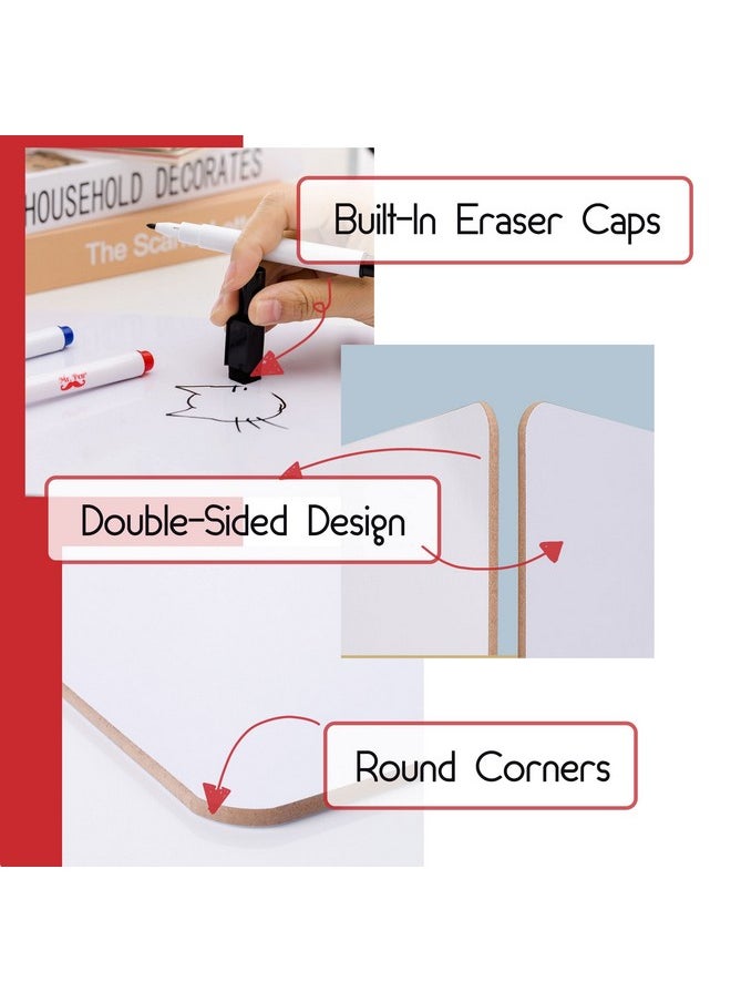 Dry Erase Lapboard 11.75 X 8.9 Double Sided With 3 Dry Erase Markers Small Dry Erase Board Mini Dry Erase Board Dry Erase Board For Kids Dry Erase Lap Board White Boards Lapboard