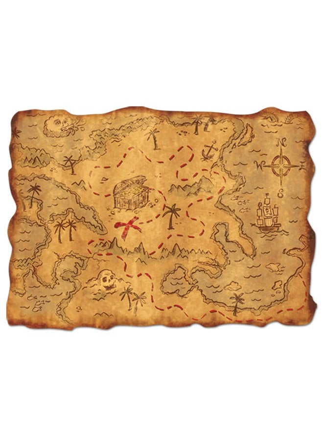 Beistle Plastic Treasure Map Party Accessory (1 count) (1/Pkg) - Image 1