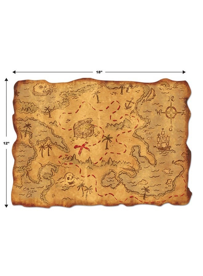 Beistle Plastic Treasure Map Party Accessory (1 count) (1/Pkg) - Image 2