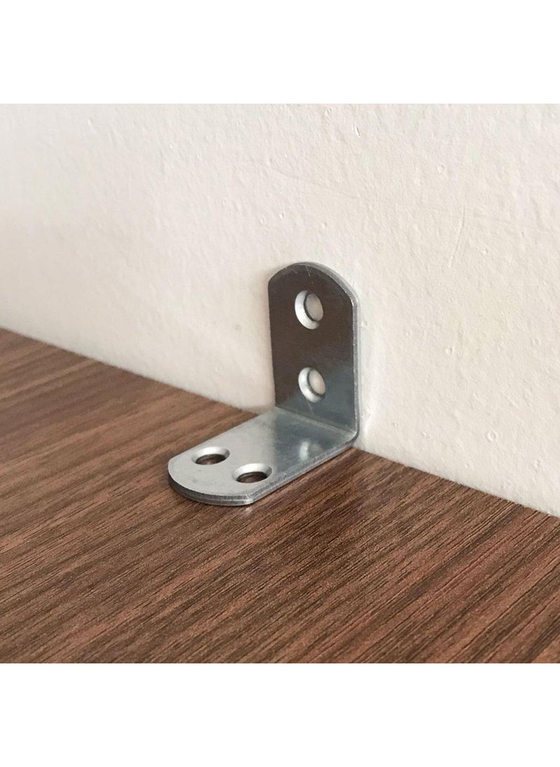 Glaswen 4 Pieces Furniture Cabinet Wall Fixer Corner Connection L Iron Miter Earthquake Safety 30 x 30 x 22 mm  - Image 5