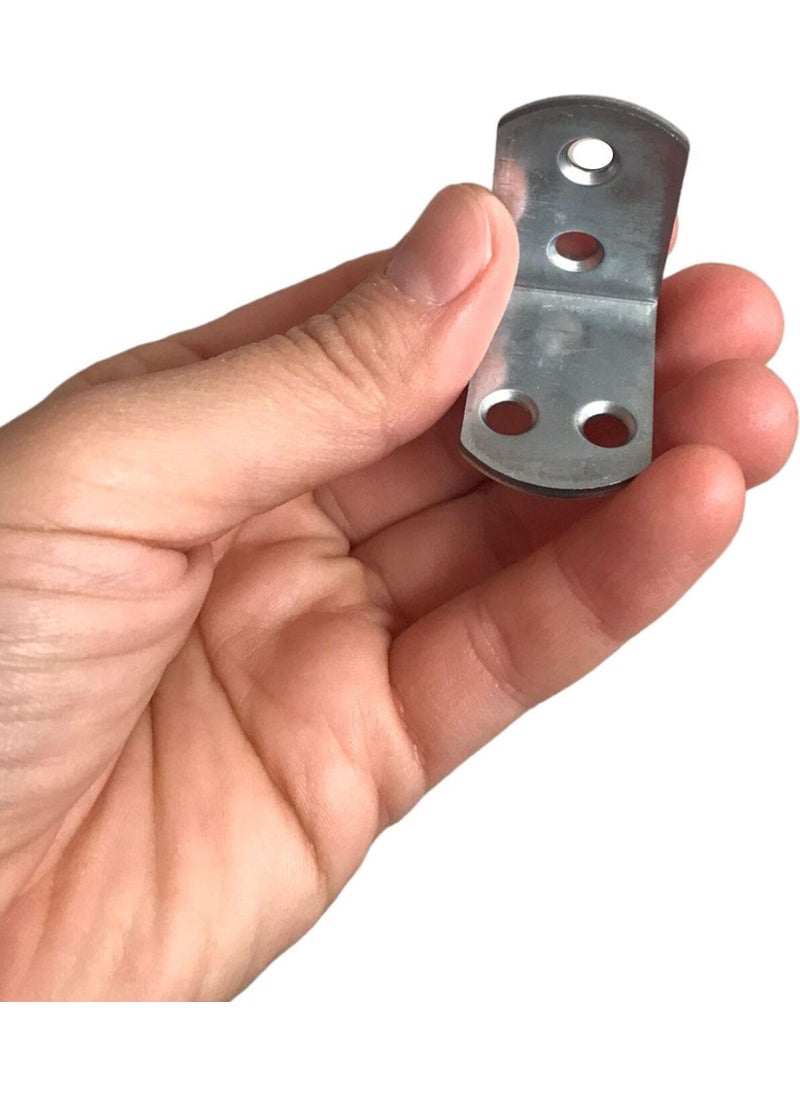 Glaswen 4 Pieces Furniture Cabinet Wall Fixer Corner Connection L Iron Miter Earthquake Safety 30 x 30 x 22 mm  - Image 2