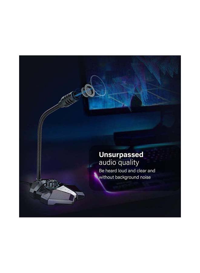 VERTUX Condor High Sensitivity USB Gaming Microphone Black - Image 3