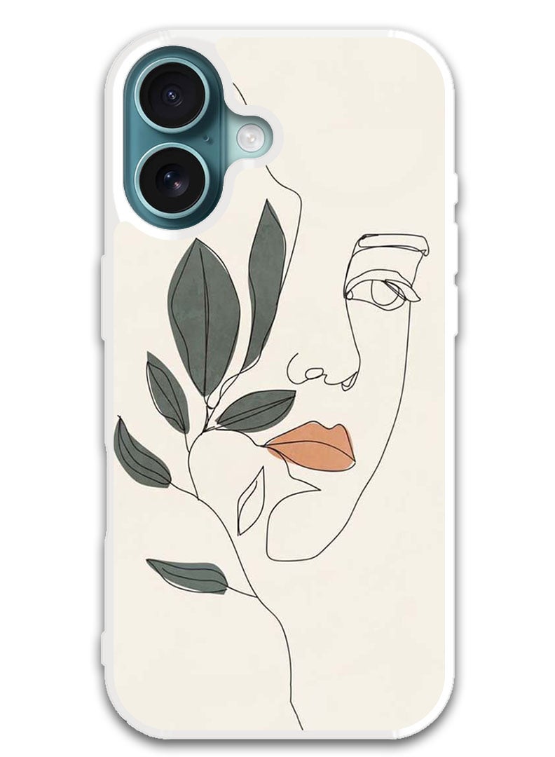 Theodor Protective Case Cover For APPLE IPHONE 16 Girl Art (White Bumper) - Image 1