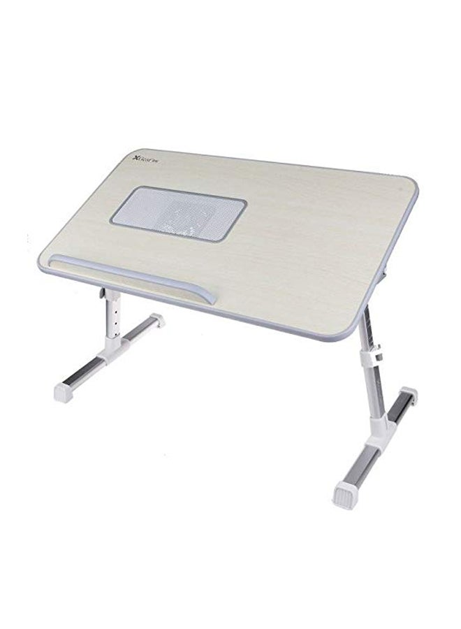 Loquat Portable Laptop Table With Cooling Fan Brown 