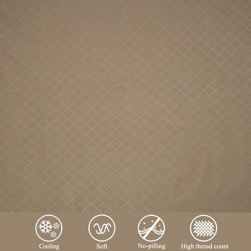 Filymore 300 TC Microfiber Solid Embossed Check Single Bed Bedsheet with 1 Pillow Cover (90x60 Inches) – Soft, Durable Beige Single Color Bedcover for Home & Hotel Use - Image 5