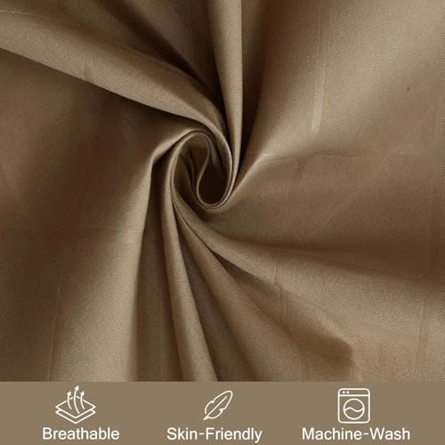 Filymore 300 TC Microfiber Solid Embossed Check Single Bed Bedsheet with 1 Pillow Cover (90x60 Inches) – Soft, Durable Beige Single Color Bedcover for Home & Hotel Use - Image 4