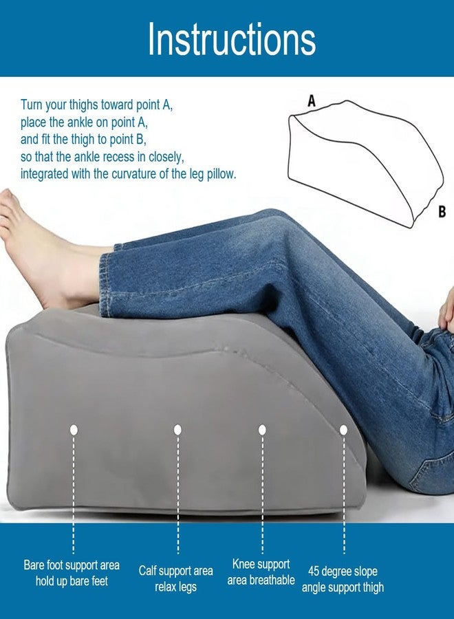 Gihunk Leg Elevation Pillows for After Surgery, Inflatable Leg Elevation Wedge Pillow for Sleeping, Portable Leg Wedge Pillow for Swelling, Leg Pillow for Knee Surgery Recovery - Image 4