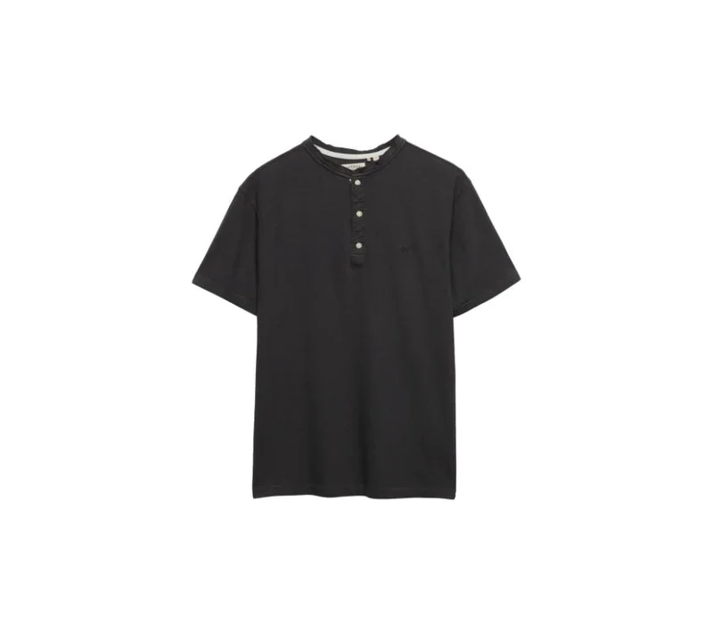 Superdry Classic Cotton Linen Short Sleeve Grandad T-shirt