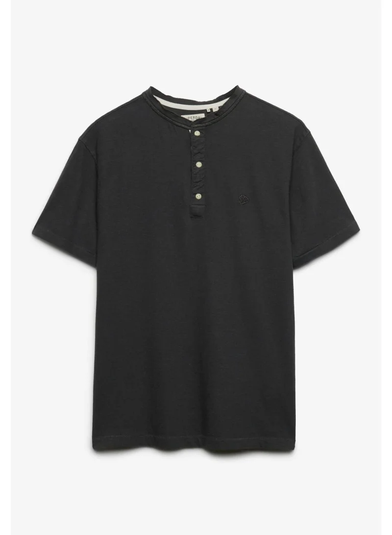 سوبر دراي Classic Cotton Linen Short Sleeve Grandad T-shirt