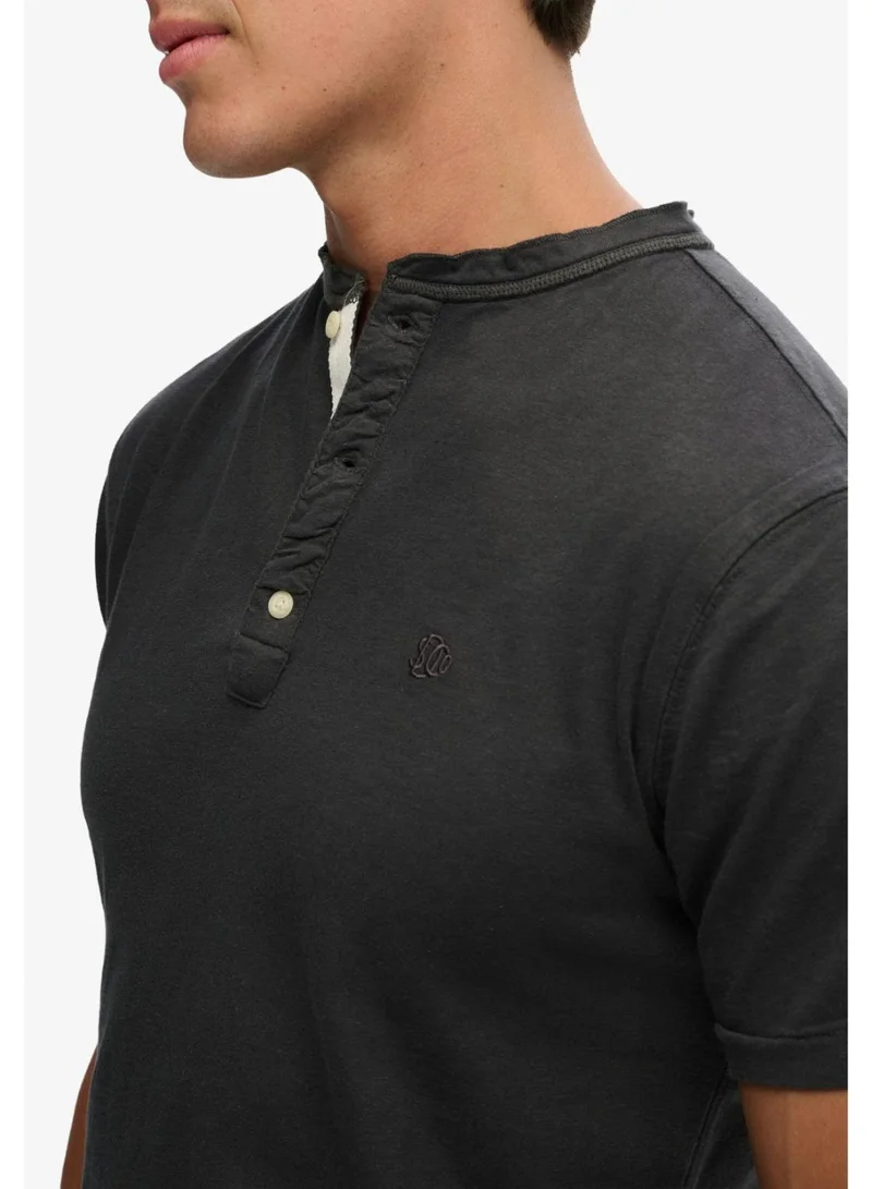 Superdry  Classic Cotton Linen Short Sleeve Grandad T-shirt for Men | Best Price UAE