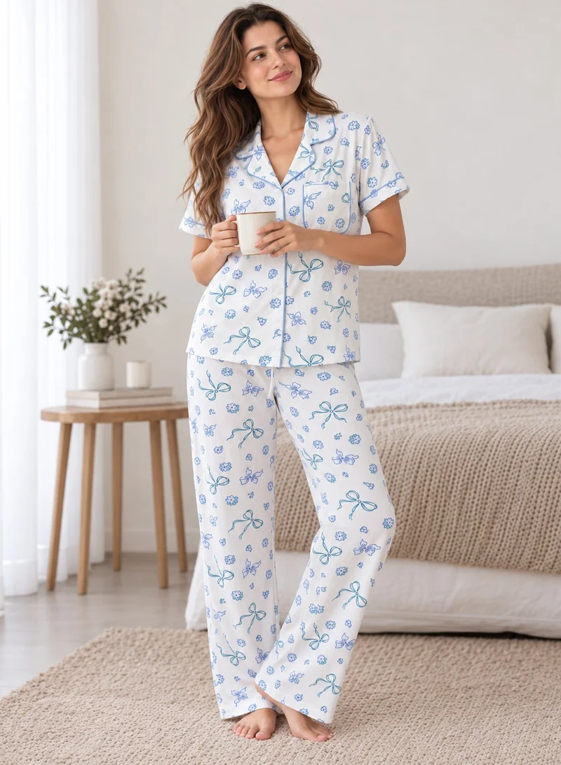 Victor And Jane Women's Printed Pyjama Set