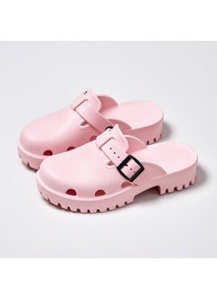 Generic Two-Way Thick-Soled Lab Slipper Clogs for Women 902 Pink 