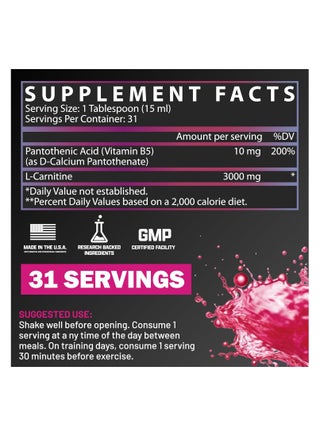 Nutrex L-Carnitine 3000 Berry Blast 465ML - view 2