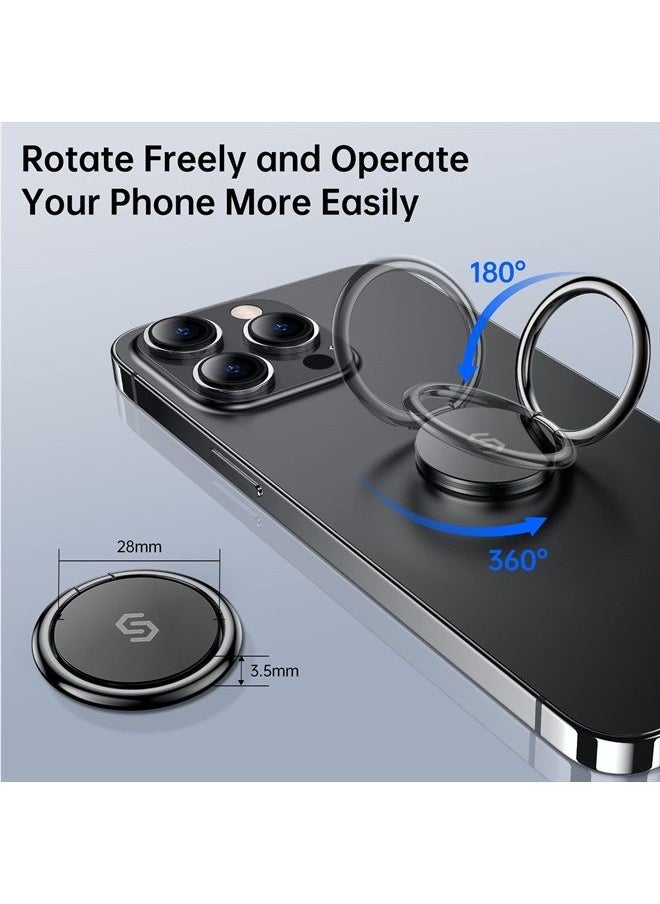 Syncwire - Syncwire Cell Phone Ring Holder Stand, 360 Degree Rotation Finger Ring Kickstand with Polished Metal Phone Grip for Magnetic Car Mount Compatible with iPhone, Samsung,LG,Pixel, Smartphone Accessories - Image 1