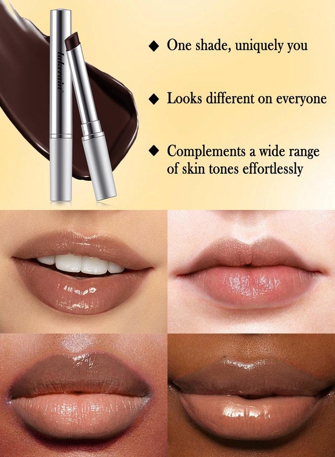 LYSdefeu Tinted Balm-2Pcs Hydrating Black Brown Lip Tint Moisturizer, Honey Sugar Yummy Care for Dry Lips, Moisturizing Sheer Gloss Treatment, Mother's Day Makeup Gift for Women Girl - Image 5