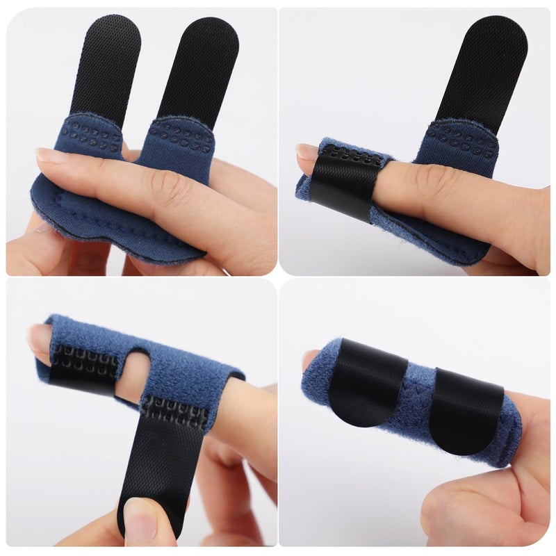 Motroce 4PCS Finger Splints for Kids and Adults,Crooked Finger Straightener in 4 Colors,Finger Support Brace for Broken, Strained, or Injured Fingers, Arthrit - Image 4