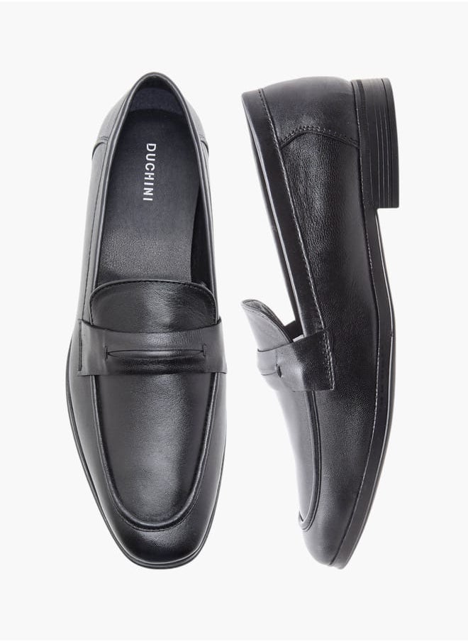 DUCHINI Men's Cutout Detail Slip-On Loafers  - Image 1