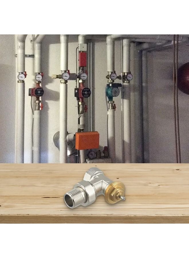 DN15 Brass Thermal Control Valve Automatic Corner Thermostat For Water Heater - Image 3