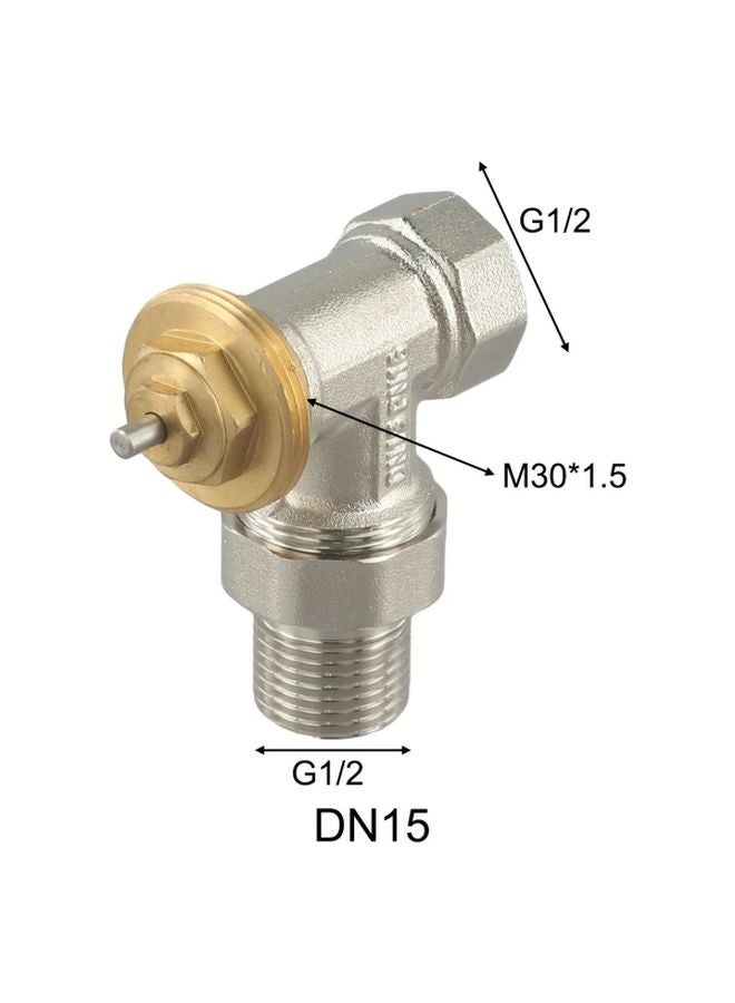DN15 Brass Thermal Control Valve Automatic Corner Thermostat For Water Heater - Image 1
