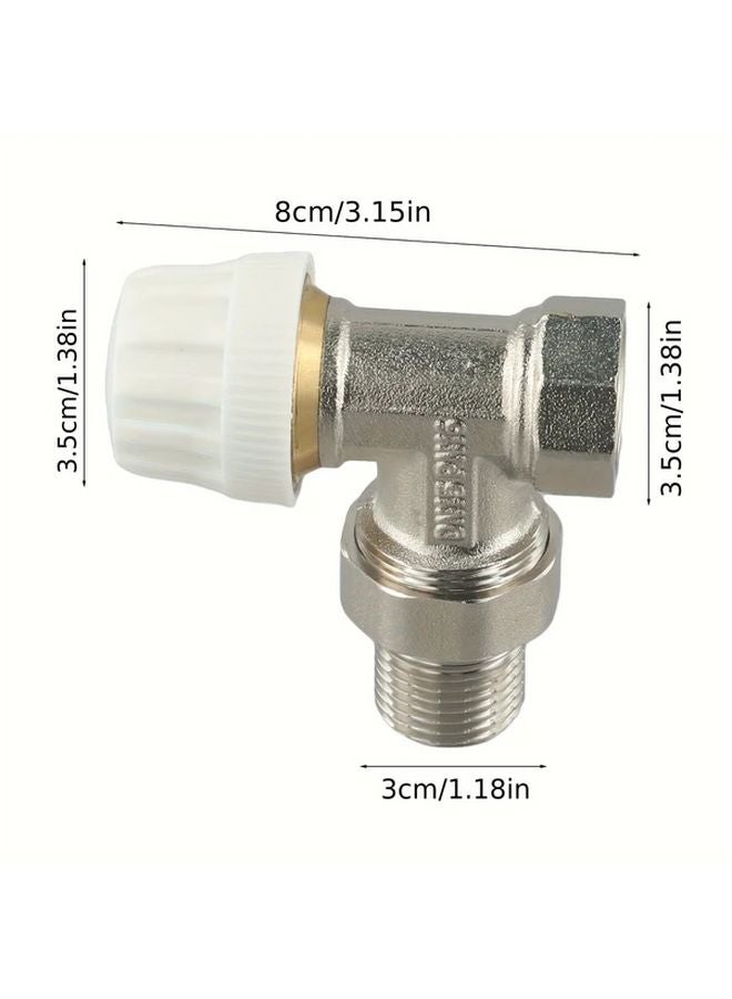 DN15 Brass Thermal Control Valve Automatic Corner Thermostat For Water Heater - Image 5