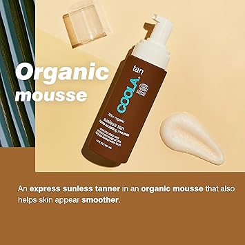 Coola Organic Gradual Sunless Tan Express Sculpting Mousse for Unisex 7 oz Bronzer - Image 3