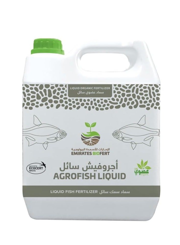 EMIRATES BIOFERT AGROFISH FERTILIZER LIQUID | UAE ORGANIC FERTILIZER | MOCCAE APPROVED | 1 GALLON (3.8 LTR)
