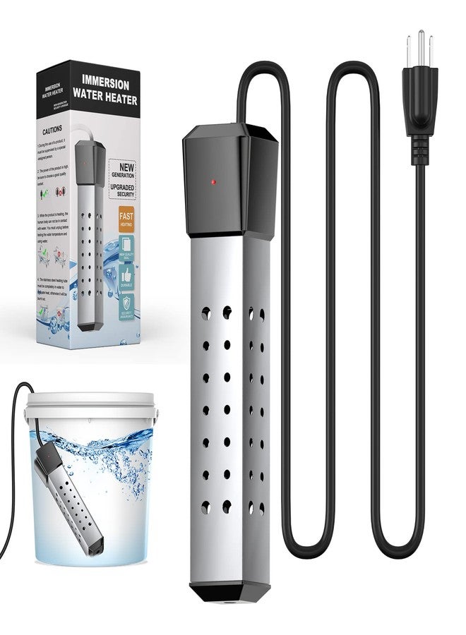 KYOULP Portable Immersion Water Heater, 2000W, Stainless Steel, Above Ground Pool Heater with Digital LCD Thermometer - Image 1