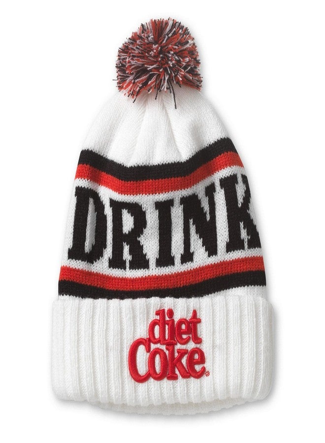 AMERICAN NEEDLE Diet Coke Coca Cola Pillow Line Knit Beanie, White/Red/Black (23012A-DCOKE-WRB) - Image 1