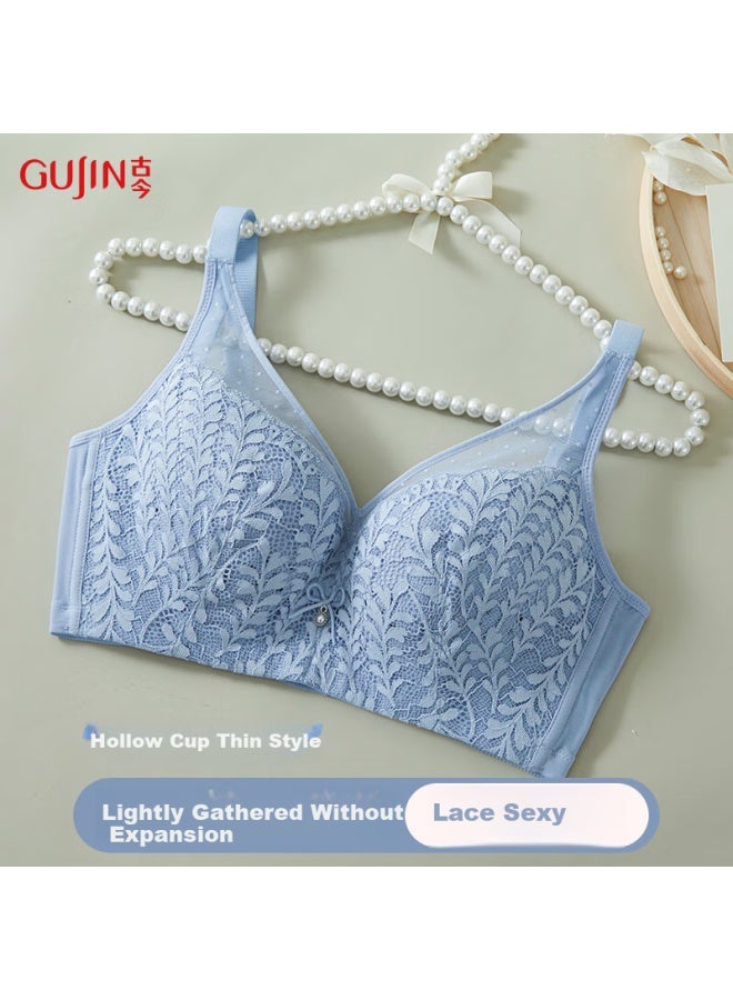 Gujin Women's Bra For Large Minimizing, Breathable, Side Support, Memory Foam, Wireless, Push-up, Lace Brassiere - Image 5