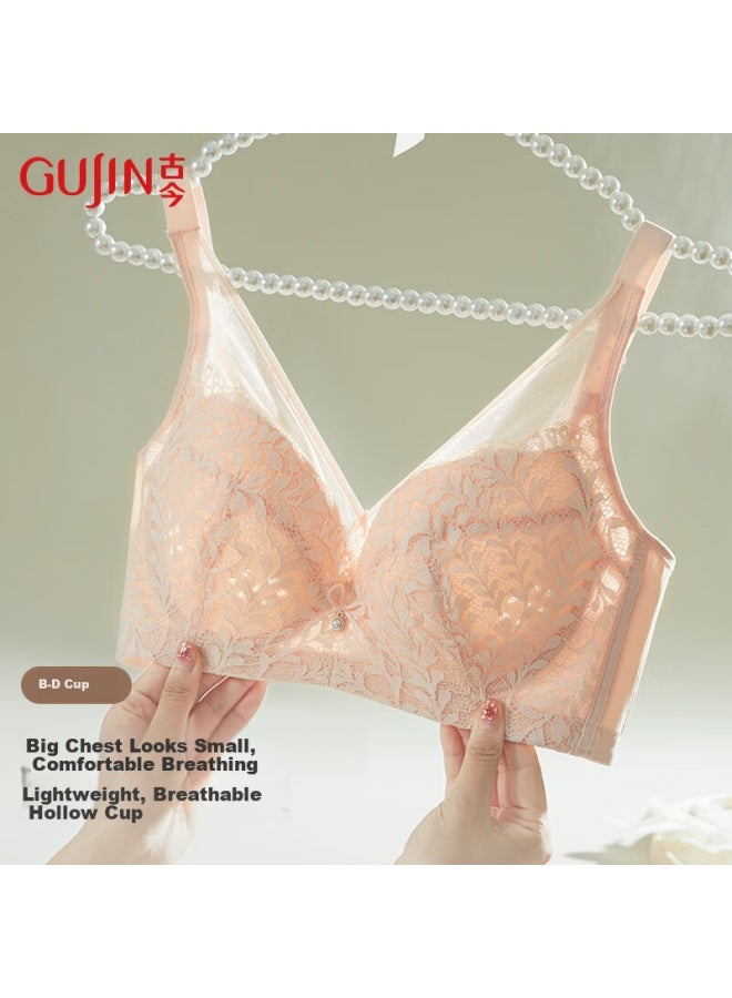 Gujin Women's Bra For Large Minimizing, Breathable, Side Support, Memory Foam, Wireless, Push-up, Lace Brassiere - Image 1