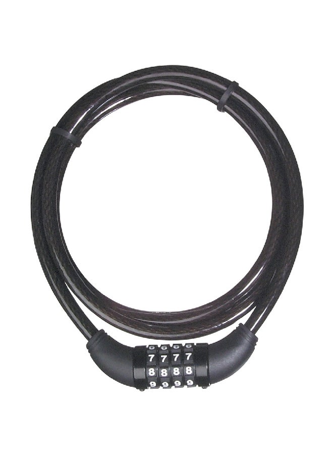 Braided Steel Combination Cable Lock for Bike Black 1.5m x 10mm 41027 (8119DPF)