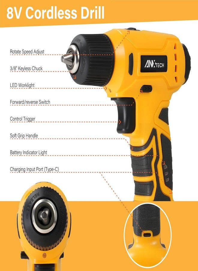 ANXTECH 153-Piece Tool Kit With Drill - Image 5