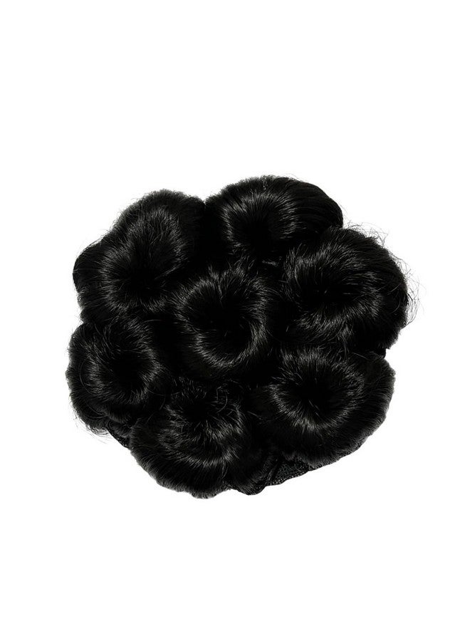 VIVIAN Hair Juda Bun Fashion With Elastic Rubber Band Dory Panja For Girls (Natural Black) - Image 2