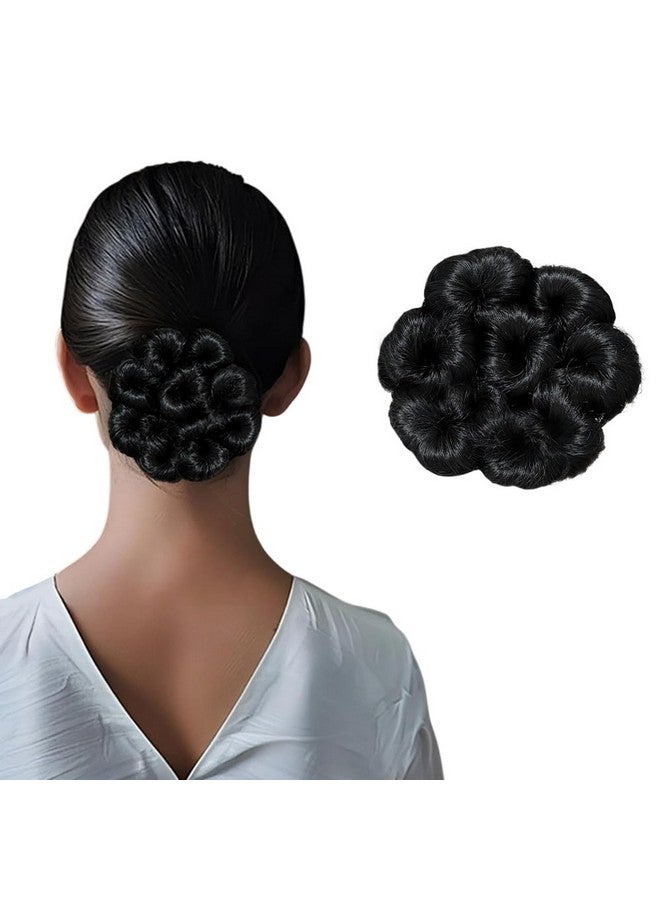 VIVIAN Hair Juda Bun Fashion With Elastic Rubber Band Dory Panja For Girls (Natural Black) - Image 1