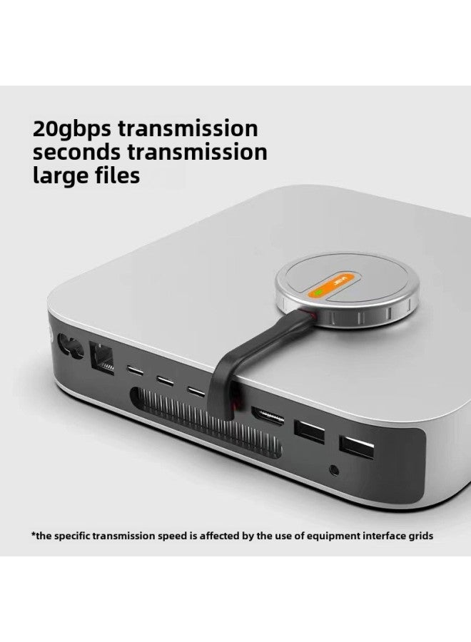 Jiayi Typec Double Elbow Data Line Ctoc Mobile Phone Charging Treasure Short Line 20G Flat Wire Hard Disk Box External Wiring-Color:CC-F75 Black  - Image 4