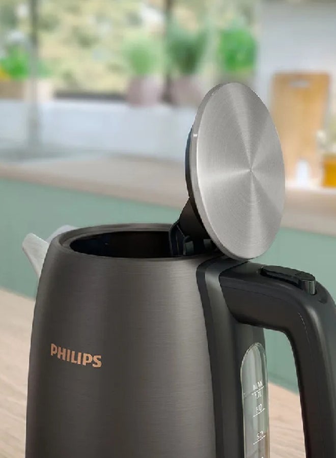 Philips Corded Electric Stainless Steel Kettle 1.7 L 2200 W HD9352/31 Black - Image 4