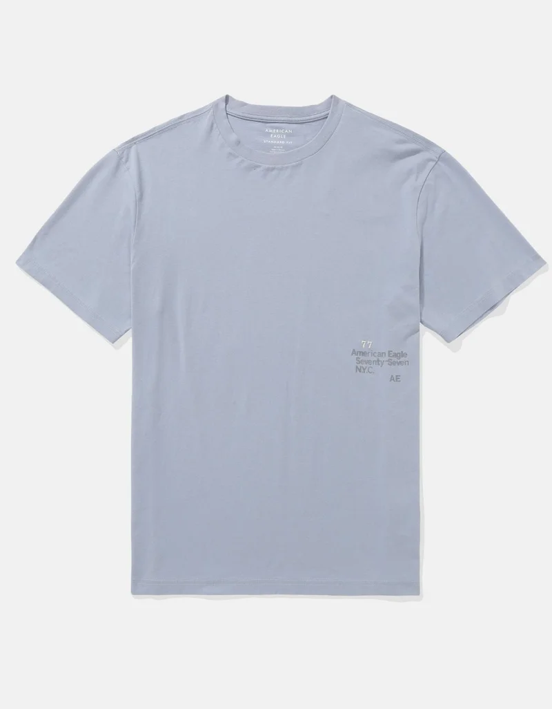 American Eagle  AE Applique Logo Graphic T-Shirt for Men | Best Price UAE