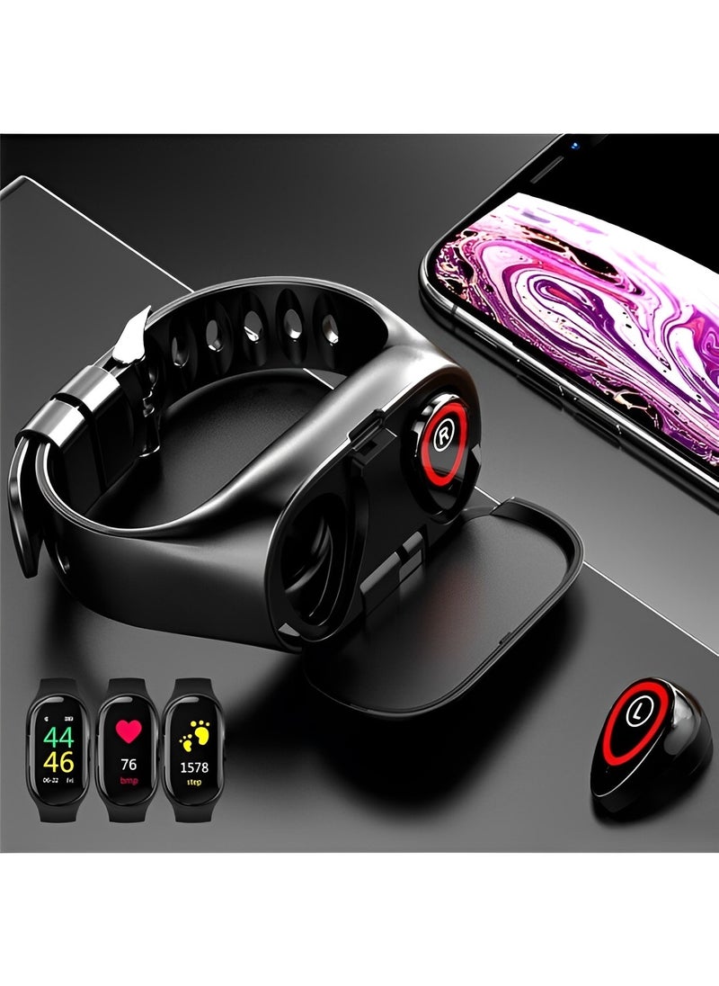 REOCLE Smart Watch with Earbuds 2 in 1 Bluetooth Watch Fitness Tracker with Blood Oxygen Heart Rate Sleep Monitor Sports Watch for Android iPhone  - Image 2