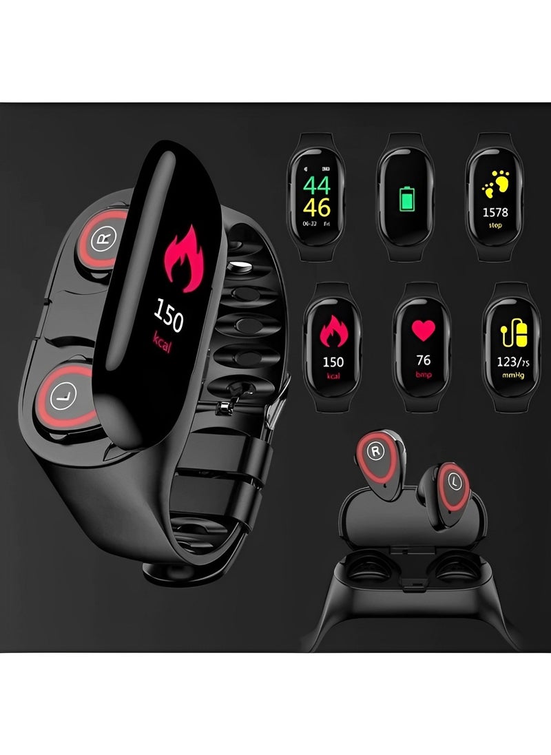 REOCLE Smart Watch with Earbuds 2 in 1 Bluetooth Watch Fitness Tracker with Blood Oxygen Heart Rate Sleep Monitor Sports Watch for Android iPhone  - Image 4
